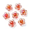 UV Plating Rainbow Iridescent Transparent Acrylic Beads OACR-C007-11B-2