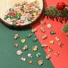 100Pcs Christmas Theme Opaque Resin Cabochons CRES-YW0002-56-5