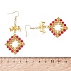 3 Pairs Glass Dangle Earrings EJEW-MZ00709-4