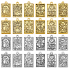 48Pcs 12 Styles Rack Plating Alloy Pendants FIND-DC0003-34-1