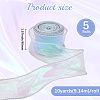 5Rolls Flat Rainbow Color Organza Ribbon OCOR-CY0001-77-2