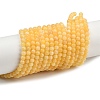 Natural Yellow Jade Bead Strands G-K121-01-4mm-4