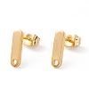 201 Stainless Steel Stud Earring Findings with Hole EJEW-A071-16G-1