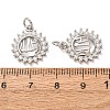 Brass Micro Pave Clear Cubic Zirconia Pendants CU-CBA2907-05A-P-3