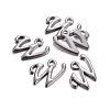 Gunmetal Plated Alloy Letter Pendants PALLOY-J718-01B-W-2