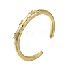 Real 18K Gold Plated Rack Plating Brass Micro Pave Cubic Zirconia Cuff Finger Rings for Women RJEW-C115-01G-01-4