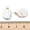 Natural Baroque Keshi Pearl Pendants PALLOY-JF05283-4