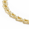 Brass Initial Letter U Link Chain Necklace for Women NJEW-JN03865-4