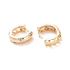 Rack Plating Brass Clear Cubic Zirconia Hoop Earrings EJEW-S241-20G-2