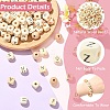 310Pcs 27 Styles Printed Natural Wood Beads WOOD-YW0001-84-5