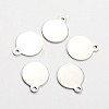 Tarnish Resistant 201 Stainless Steel Mirror Polished Finish Stamping Blank Tag Pendants STAS-L166-01-1