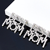 2Pcs Mother's Day Theme Word Best Mon Alloy Rhinestone Brooches JEWB-FH0001-86-4