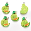 Resin Fruit Pendants PW-WGB3762-01-4