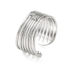 304 Stainless Steel Cuff Open Ring Setting SA-CBA37BC-10P-1