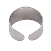 Non-Tarnish 304 Stainless Steel Textured Open Cuff Rings for Women RJEW-G285-67P-3