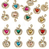 10Pcs UV Plating Alloy Pendants ALRI-TADJ0001-04-1