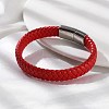 Braided Microfiber Leather Cord Bracelets for Men BJEW-Z081-08P-2