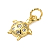 Rack Plating Brass Micro Pave Cubic Zirconia Charms KK-P279-12G-2