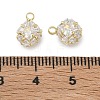 Brass Pave Clear Cubic Zirconia Charms CU-CBAD360-08G-02-3