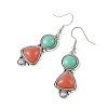 Bohemian Alloy & Enamel & Acrylic & Rhinestone Dangle Earrings for Women EJEW-JE07343-4