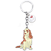 WEWAYSMILE Dog Keychain Car Keychain Pet Pendant Key-Ring Lovely Dog Key-ring Portable Metal Keychain Gift for Pet Lover Birthday Puppy Theme Party Supplies (Cocker Dog) JX800A-1