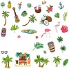 7 Sheets 7 Styles Hawaii Theme PVC Waterproof Wall Stickers DIY-WH0345-083-2