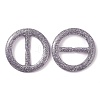 Flat Round Resin Buckle Clasps CRES-WH0013-15E-1