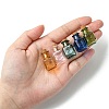 10Pcs 5 Colors Square Glass Cork Bottles Ornament GLAA-FS0001-72-7