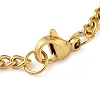 304 Stainless Steel Curb Chain Pendant Necklaces NJEW-H034-01G-3