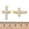 Brass Micro Pave Clear Cubic Zirconia Pendants KK-L257-13G-3