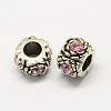 Alloy Rhinestone European Beads MPDL-R036-11I-1