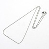 Tarnish Resistant Women's 304 Stainless Steel Box Chain Necklaces LS-STAS-O037-84P-2