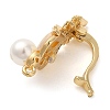 Brass Micro Pave Cubic Zirconia & Natural Shell & ABS Plastic Pearl Fold Over Clasps KK-G505-15G-2