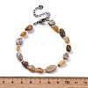 Natural Fossil Coral Beaded Bracelets for Women G-P563-07P-02-5