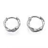 Non-Tarnish 316 Surgical Stainless Steel Twist Hoop Earrings for Men Women EJEW-N052-10-1