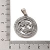 304 Stainless Steel Pendants STAS-C084-01B-AS-3