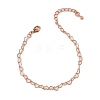 Brass Heart Link Bracelets for Women BJEW-G735-07RG-4