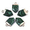 Synthetic Malachite Pointed Pendants G-N326-34G-1