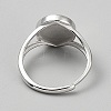 Adjustable 925 Sterling Silver Finger Ring Components STER-WH0062-014P-02-2