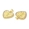 Rack Plating Brass Cubic Zirconia Pendants KK-Q771-01G-3