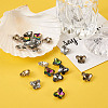 Electroplated Glass Charms EGLA-TA0001-09-12