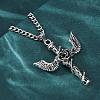 Tibetan Style Zinc Alloy Viking Pendant Necklaces NJEW-Z062-01AS-04-3