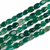 Natural Green Onyx Agate Beads Strands G-D0002-D61-1