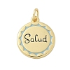 Brass Enamel Pendants KK-P293-09G-01-1