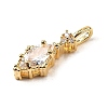 Brass Micro Pave Cubic Zirconia Pendants KK-F901-02A-G-2