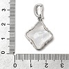 Brass Pave Clear Cubic Zirconia Pendants KK-G553-12P-3