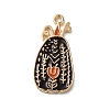 Thanksgiving Day Golden Tone Alloy Enamel Pendants ENAM-M002-01O-G-1