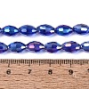 Electroplate Transparent Glass Beads Strands LS-GL-N002-01A-A14-4