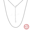 925 Sterling Silver Wheat Chain Necklaces for Women NJEW-H048-03P-2