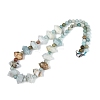 Natural Flower Amazonite Round & Cone Beaded Necklaces NJEW-N064-03J-2